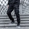 Dżinsy US SIZE STREETWEAR STUTY MĘŻCZYZN MĘŻCZYZN JOGGER PIESZŁOWA PIESZŁOWA ELASTYCZNA TALIST 2022 Modne hip -hopowe męskie joggers czarne spodnie HZ155