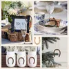 Party Favor Ourwarm 20pcs Wedding Supplies Good Luck Horseshoe Candy Box Paper Label Metal Mini Craft Country Decoration
