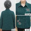 Women's Blouses Mother's Clothes Section For Old Ladie 2023 Spring Grandmother's Clothing 50-80-Year-old Embroidery Shirt Female Top