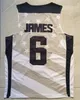 GH 2012 2008 Team USA 9 Michael Jor Dan Basketball Jersey Bryant Kevin Durant James Mitch and Ness Throwback Jerseys White Blue Size S-XXL