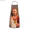 Unissex Saint Nicolas Cage Cozinha Chef Cooking Baking Avental Mulheres Homens Engraçado Meme Tablier Cozinha para Pintura L230620