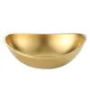 Dinnerware Sets 304 Korean Salad Bowl Creative Stainless Steel Gold Ingot Dessert Dried Fruit Barbecue Tableware