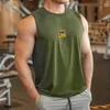 Erkek Tank Tops No08 Yaz Spor Salonu Mesh Tiger Fitness Egzersiz Jogge Kolsuz T-Shirt Erkek Basketbol Eğitimi Moda Yelek Spor