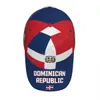 Snapbacks unisex Dominikanska republiken flagga cool vuxen baseball cap patriotisk hatt för baseballfotbollsfans män kvinnor 230716