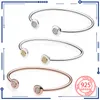 925 sterling zilveren open armbanden geschikt voor primitieve roségouden signature-armband damessieraden mode-accessoires cadeau gratis levering