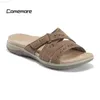 Slippare Comemore Retro Casual Shoes for Women 2023 Anti-Slip Flats Tofflor Comfort Kvinnliga bilder Mujer Sandalias Summer Ladies Sandals L230717