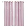 Curtain Blackout Curtains For Bedroom Overlay Hollow-Out Cut Out Stars Living Room Kids Tieback Free