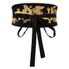 Belts Women's Embroidered Vintage Waist Wide Japanese Self Tie Wrap Around Obi Waist Band Cinch Boho Belt Fabric Dress Belts 230715