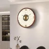 Wandklokken Nordic Stille Klok Moderne Woonkamer Esthetische Luxe Houten Handen Stijlvolle Reloj De Pared Decor WK50WC