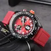 Модные брендовые наручные часы мужские мужские многофункциональные с силиконовым ремешком кварцевые часы BR 11