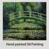 Hochwertiges, handgefertigtes Ölgemälde von Claude Monet, japanische Brücke Ii, Landschaft, Leinwandkunst, wunderschöne Wanddekoration
