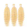 (3 Bundels Deal) 11A Luxe Maagd 613 Blond Haar Zijde Onverwerkte Human Hair Extensions Peruaanse Indiase Maleisische Cambodjaanse Braziliaanse Diepe Golf Haar bundels