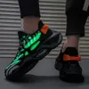 New Mens Breathable Trainers Fashion Sports Sneakers Thick Sole Casual Running Shoes For Youth Glow in Dark