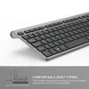 Combinações de teclado e mouse Teclado sem fio 2,4 gigahertz conexão estável bateria recarregável tamanho completo layout russo preto cinza prata branco 230715