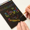 Notes de blocs de notes Herbata Remarque Black Cardboard Creative Diy Draw Sketch Notes For Kids Toy Notebook Zakka Material Escolar School Supplies X0715