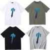 Trapstar Nieuwe Shirts Met Korte Mouwen Populaire Heren T-shirt Casual Merk Luxe Designer Man Patroon Kleur Hoge Kwaliteit Katoen gebroken Wit J0G1