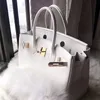 Handtas Echte platina lederen BK Luxurys Damestas met lychee graan toplaag koe pure witte klassieke stijl modieuze one-shoulder messenger