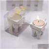 Party Favor Retro Lucky Elephant Candles Holder Creative Tealight Candlestick Bridal Shower Wedding Favors Favors Bankiet Dekor Dhrqy