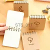 Notepads Notes Mini Pocket Spiral Notebook 70 Sheets Cute Moon Snow Blank Inner Page Diary Planner Notepad Memo Pad School Office Supply x0715