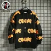 Men's Sweaters Jumpers Knitted Streetwear Harajuku Hip Hop Casual Pullover Knitwear Mens Crew Neck Tops