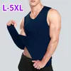 Regata Masculina Masculina Decote em V Plus Size Blusa Sem Costura Sem MangasFreelyCut Ice Silk Alta Elástica Hurdling Summer Tees Colete Musculação Casual 230717