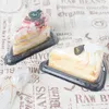 100 Stück transparente Kunststoff-Kuchenscheiben-Behälter, Bäckerei-Geschenkbox, Hochzeitsfeier, Dekoration, SSN-1462778