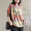 Maglioni da donna 2023 Autunno morbido visone imitazione maglia maglione a maniche lunghe donna fiori stampati abiti casual allentati vintage