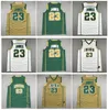 St. Vincent Mary High School Irish High LeBron James Basketball Jersey Gold White Green Size S-XXL