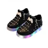 Кроссовки для девочек, детская обувь со светодиодной подсветкой, светящиеся кроссовки с подсветкой, весенне-осенняя обувь, обувь для маленьких девочек, 8308042