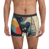 Caleçon Éléphant Sous-Vêtements Rétro Pochette Multicolore Trenky Boxershorts Imprimé Boxer Brief Classique Homme Grande Taille 2XL