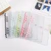 Hole Binder Clip Notebook A6 Loose-Leaf Cover PVC Diary Office Planner Korean Stationery