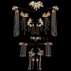 Retro Chinese Style Hair Ornaments Bride Tassel Han Clothing Accessories Women Wedding Headdress Earrings Supplies L230704