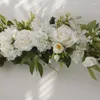 Fleurs décoratives mariage fleur arrangement mural suspendus guirlande fournitures soie pivoines Rose artificielle décor floral mariage fer arc