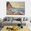 Morning by the Sea Claude Monet målar handgjorda oljerepreseringslandskap duk konst hög kvalitet