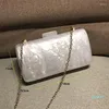 Evening Bags Pearlescent Marble Acrylic Vintage Women Messenger Elegant Clutch Party Prom Handbags Purses