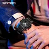 Relojes de pulsera SANDA, relojes deportivos para hombre, reloj de cuenta regresiva resistente al agua de 50M, LED militar, lámpara de elevación manual Digital automática, pantalla Dual