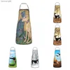 Zabawne Gustav Klimt Greyhound Dog Art Minchat Kobiety Men Kitchen Chef Whippet Sihthound Dog Dog Cuisine do gotowania Pieczenie L230620