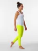 Calça Active Legging Amarelo Chartreuse Cor Sólida Legging para Ginásio Feminino Esporte Feminino Roupa de Ioga