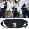 Midjepåsar reser Cross Shoulder Bag Fanny Chest Green Heart Printing Women and Men Wallet Casual Large Phone Belt Pouch