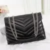 Top luxurious Fashion bags LOULOU Women Designer Black Leather Large-Capacity Chain Shoulder Bag Quilted Messenger Handbags Purse Shopping Wallets