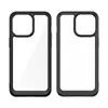 아크릴 클리어 폰 케이스 투명한 하드 백 커버 아이폰 용 두꺼운 보호기 15Pro 15Plus 15 Pro Max 14 13 11 X XS XR 7 7P 8 8Plus