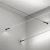 Candeeiro de parede LED moderno Linear preto branco Skyline Bar Strip Lights para sala de estar Fixação de fundo Luz decorativa