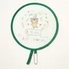 Party Favor 5 stks/partij Draagbare Grappige Ronde Vouwen Fans Hand Fan Voor Trouwbedankjes Gasten Bruidsmeisje Gift Baby Shower