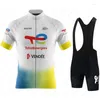 Racing Sets 2023 Total Energies Summer Cycling Jersey Men Ropa Ciclismo Hombre Clothing Bicycle Uniform Mountain Bike Clothes