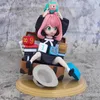 Anime Manga Anime SPYFAMILY Anya Forger Figur 15CM PVC Actionfiguren Anya Forger Figur Sammlung Modell Puppe Spielzeug für Kinder Geschenke L230717