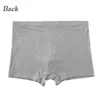 Underpants Men Modal Cotton Seamless Boxers Solid Invisible Daily Panties Breathable Plus Size Underwear U-pouch Bulge Enhancing Shorts