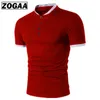 Herenpolo's ZOGAA Poloshirt voor heren Katoenen overhemd met korte mouwen Vrijetijdsoverhemden Zomer Ademend Effen Herenpoloshirt Grote maten S3XL 230715