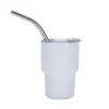 2oz 3oz Sublimation Mini Shot Glass Tumbler Stainless Steel Wine Beer Cup with straw and lid Wholesale