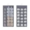 Storage Bags Non-Woven Double-Sided Underwear Bag Wardrobe Hanging Folding Clothing Organizer Transparent Socks Bra