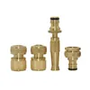 Watering Equipments Brass 1/2 Inch Quick Connector Water Gun Car Wash Kit Garden Irrigation Copper Adapter Joint Hose Waterstop 1set